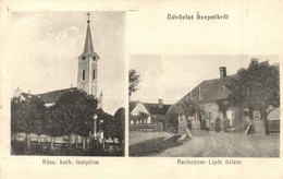 T2 1916 Szepetk (Pókaszepetk), Római Katolikus Templom, Rechnitzer Lipót üzlete. Árvay József Fényképész - Ohne Zuordnung