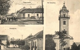 * T2/T3 1929 Tiszasas, Református Templom, Községháza, Utca, - Ohne Zuordnung