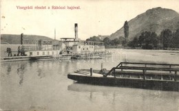 T2 1912 Visegrád, Rákóczi (exPráter) Oldalkerekes Ingahajó / Hungarian Shuttle Boat - Ohne Zuordnung