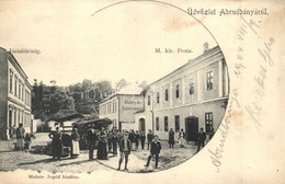 T2 1904 Abrudbánya, Abrud; Járásbíróság, Posta, Utca, Bányabiztosság, Piac. Molnár Árpád Kiadása / Court, Post Office, S - Ohne Zuordnung
