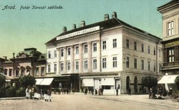 T2 1913 Arad, Fehér Kereszt Szálloda, Braun Gusztáv Kávéháza, Neumann üzlete / Hotel, Cafe And Shop - Unclassified