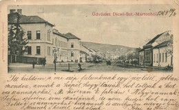 T2/T3 1901 Dicsőszentmárton, Tarnaveni, Diciosanmartin; Utcakép. Jeremiás Áron Kiadása / Street View (EK) - Ohne Zuordnung