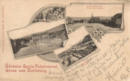 * T3 1899 Gyulafehérvár, Karlsburg, Alba Iulia; Országos Vásár, Novák Ferenc Tér, Atelier Bach Kiadása / Market, Squares - Non Classés