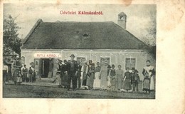 T2/T3 1908 Kálmánd, Camin; Ritli Károly üzlete. Divald Károly Fia Kiadása / Shop  (EK) - Ohne Zuordnung