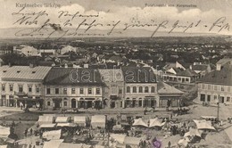 T2/T3 Karánsebes, Caransebes; Piac Tér, Grünberger S. Géza üzlete / Market Square With Shops (kis Szakadás / Small Tear) - Non Classés