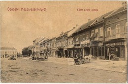 * T2/T3 1910 Kézdivásárhely, Targu Secuiesc; Fő Tér Keleti Oldala, Mánya Dávid, Császár Gergely, Pánczél Károly és Barth - Non Classés