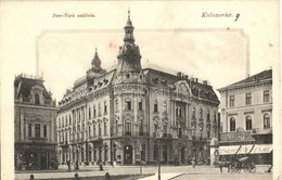 * T1/T2 Kolozsvár, Cluj; New York Szálloda, Schuster Emil és Tauffer Dezső üzlete / Hotel, Shops - Ohne Zuordnung