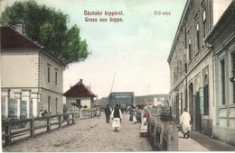 T2 1910 Lippa, Lipova; Híd Utca, Herzog Josef üzlete / Street View With Shop And Bridge - Non Classés