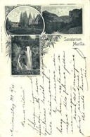 T2/T3 1899 Marilla, Marila; Vízesés, Hegyszoros. Julius Gross Kiadása / Waterfall, Mountain Pass. Floral  (EK) - Ohne Zuordnung