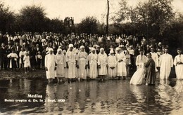 * T2 1930 Medgyes, Mediasch, Medias; Evangélikus Keresztény Keresztség A Patakban / Botez Crestin D. Ev. In 7 Sept. 1930 - Non Classés