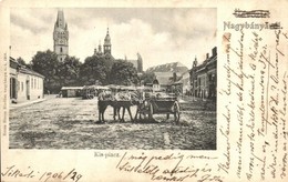 T2/T3 1906 Nagybánya, Baia Mare; Kis Piac, árusok, Szent István Torony és A Görögkeleti Templom A Háttérben. Rózsa Simon - Ohne Zuordnung