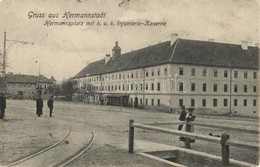 T2 1906 Nagyszeben, Hermannstadt, Sibiu;, Gyalogsági Laktanya, Kiadja Karl Graef / Hermannsplatz Mit K. U. K. Infanterie - Non Classés