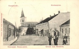 T2 1902 Resica, Resita; Templom Tér, Weiss Adolf Kiadása / Kirchenplatz / Church Square - Ohne Zuordnung