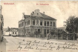 * T2/T3 1913 Szászvolkány, Vulcan, Wolkendorf; Evangélikus Népiskola, Kiadja F. Roth / Volksschule / School (fa) - Non Classés