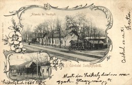 T2/T3 1905 Székelyhíd, Sacueni; Vasútállomás és Vendéglő, Tunyoghy Lajos üzlete és Saját Kiadása / Railway Station And R - Non Classés