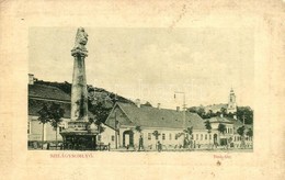 * T2/T3 Szilágysomlyó, Simleu Silvaniei; Bem Tér, Szentháromság Szobor, üzlet, Templom. W.L. Bp. 7120. Csernecz József K - Ohne Zuordnung