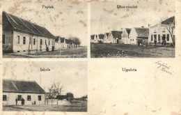 ** T3 Újpalota, Palota; Paplak, Utcakép, Iskola. Ifj. Brüche Péter Kiadása / Rectory, Street, School (fl) - Ohne Zuordnung