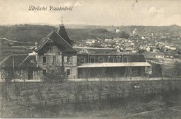 T2 1910 Vízakna, Salzburg, Ocna Sibiului; Vízakna-fürdő Vasútállomás. Graef Károly Kiadása / Gara / Bahnhof / Railway St - Ohne Zuordnung