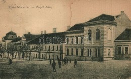 * T2/T3 1921 Aranyosmarót, Zlaté Moravce; Megyeház. Steiner Samu Kiadása / Zupní Dum / County House (EK) - Zonder Classificatie