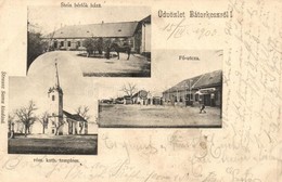 T2 1903 Bátorkeszi, Bátorove Kosihy, Kesy; Fő Utca, Római Katolikus Templom, Stein Bérlők Háza, Strausz Samu üzlete és S - Unclassified