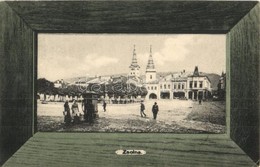 T2/T3 1907 Zsolna, Sillein, Zilina; Fő Tér, Templom, Ivókút. Keretes Montázslap / Main Square, Church, Well. Frame Monta - Non Classificati