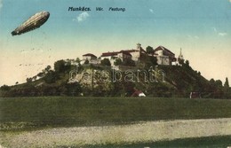 T2 Munkács, Mukacheve, Mukacevo; Vár Léghajóval / Castle With Airship + K.u.K. Etappenpostamt 185. - Non Classés