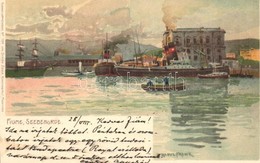* T3 1901 Fiume, Rijeka; Seebehörde / Port. Kuenstlerpostkarte No. 1134. Von Ottmar Zieher, Litho S: Raoul Frank (Rb) - Non Classificati