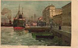 T2/T3 1910 Fiume, Rijeka; Adria Palais / Palace. Art Postcard, Litho S: Raoul Frank (EK) - Non Classés