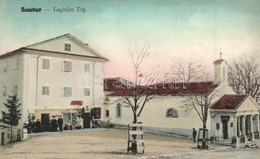 T2 Kastav, Castua; Laginjin Trg. / Square With Chapel, Shop Of Robert M. - Ohne Zuordnung