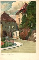 ** T2 Zagreb, Zágráb, Agram; Langegasse / Street. Kuenstlerpostkarte No. 1782. Von Ottmar Zieher, Litho S: Raoul Frank - Ohne Zuordnung