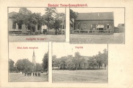 T2 1910 Ernőháza, Torna-Ernesztháza, Banatski Despotovac; Gyógyszertár (gyógytár) és Posta, Paplak, Római Katolikus Temp - Non Classificati