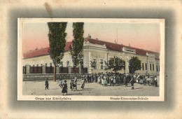 T2/T3 1911 Nagykárolyfalva, Károlyfalva, Karlsdorf, Banatski Karlovac; Állami Elemi Iskola. W.L. Bp. 1227. Ideal. 1911-1 - Ohne Zuordnung