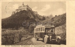 T2/T3 Fraknó, Forchtenstein; Rozália Hegység Autóbusszal, Vár / Rosaliengebirge / Castle With Autobus (apró Szakadás / T - Non Classés