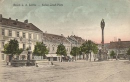 T2/T3 1916 Lajtabruck, Bruck And Der Leitha; Kaiser Josef Platz, Kasse, Post Und Telegrafenamt / Square, Bank, Post And  - Non Classés