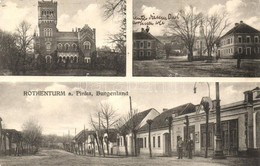 T2 1926 Vasvörösvár, Rotenturm An Der Pinka; Gróf Erdődy Gyula Kastélya, Utcaképek, Vendéglő, Feuer-Lösch Raktára és üzl - Non Classés
