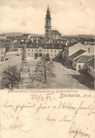 T2/T3 Stockerau, Rathausplatz, Stadt-Pfarrkirche, Dreifaltigkeitssäule / Town Hall Square, Church, Monument - Non Classés