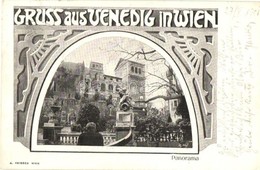 T2/T3 1901 Vienna, Wien; Gruss Aus Venedig In Wien. Art Nouveau. So. Stpl - Ohne Zuordnung