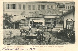 * T2 1900 Thessaloniki, Salonique; Une Rue Du Centre De La Ville / Square, Well - Sin Clasificación