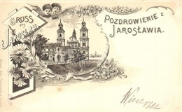 * T2/T3 Jaroslaw, Jaruslau; Panny Marya / Church. Herman Aker Papierhandlung's Art Nouveau, Floral, Litho - Non Classificati