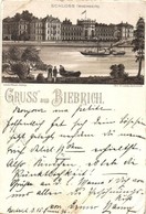 T3 1896 (Vorläufer!) Biebrich, Schloss / Castle. Louis Glaser Litho (EB) - Unclassified