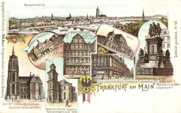 ** T2 Frankfurt Am Main. Geographische Postkarte V. Wilhelm Knorr No. 48. Art Nouveau Litho - Non Classés