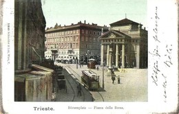 T2 1903 Trieste, Börsenplatz / Piazza Della Borsa / Stock Exchange, Tram, Square - Non Classificati