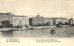 ** T1 Saint Petersburg, St Petersbourg; La Néva Vue Du Quai De L'Amirauté / Neva River, Dock Of The Admiralty - Ohne Zuordnung