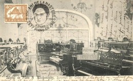 * T2/T3 1908 Bucharest, Bucuresti; Salonul De Piane N. Mischonzniky. Str. Coltei No. 7. / Piano Salon Interior. TCV Card - Ohne Zuordnung