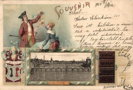 T2 1900 Basel, Bale; Chocolat Suchard / Chocolate Advertisement Card, Litho - Ohne Zuordnung