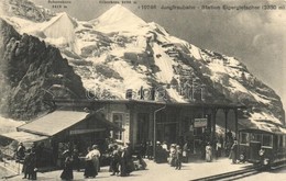 ** T1 Eigergletscher (Lauterbrunnen); Jungfraubahn Station / Railway Station With Train - Ohne Zuordnung