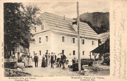 T2 1903 Bohinjska Bela, Wocheiner Vellach (Bled, Veldes); Gostilna Rot / Gasthaus Rot. Fotograf Fr. Pavlin / Restaurant  - Ohne Zuordnung