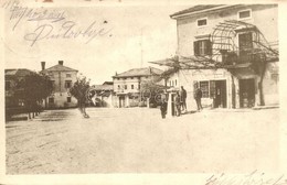 T2/T3 1917 Dutovlje, Duttogliano; Square With Soldiers + 415. Sz. Tábori Postahivatal  (EK) - Non Classificati