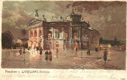 * T2/T3 Ljubljana, Laibach; Gledisce / Theatre. Litho Art Postcard S: Heinisch (Rb) - Non Classés