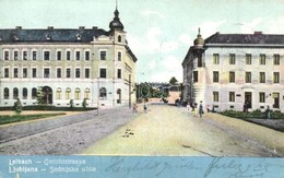T2/T3 1909 Ljubljana, Laibach; Sodnijske Ulice / Gerichtstrasse / Street   (EK) - Unclassified